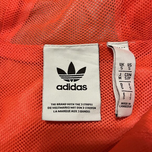 Men's adidas BR8 OTH Anorak Hooded Windbreaker Jacket SMALL Solred Lightweight - Picture 7 of 9
